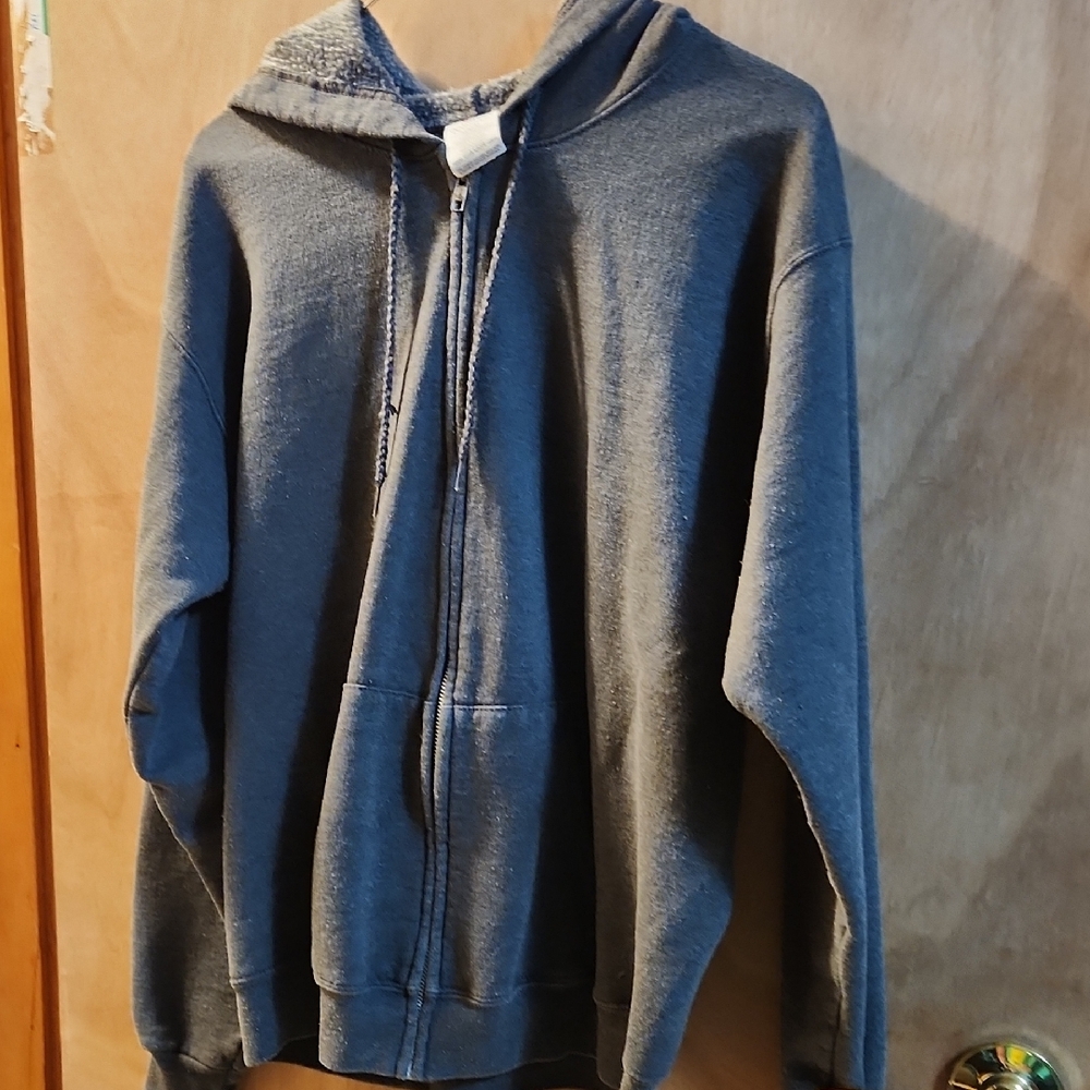 Hanes Men's Zip-Up Gray Sweater